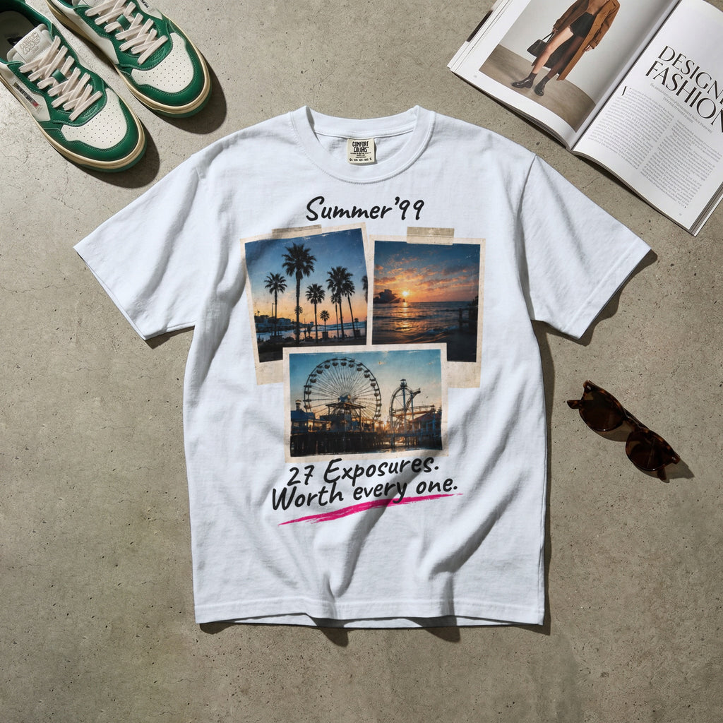 Summer ’99 — Vintage 90s Disposable Camera Graphic Tee | Faded Memory Supply
