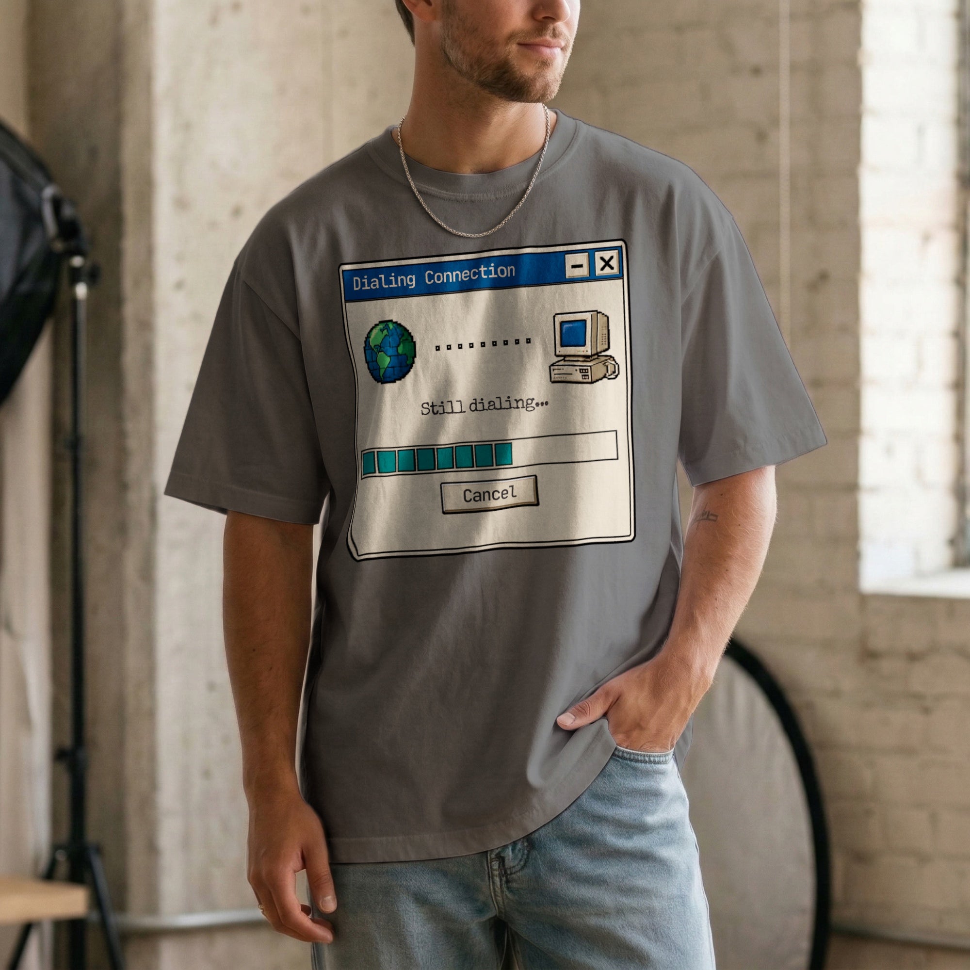 Still Dialing — Vintage 90s Dial-Up Graphic Tee | Faded Memory Supply