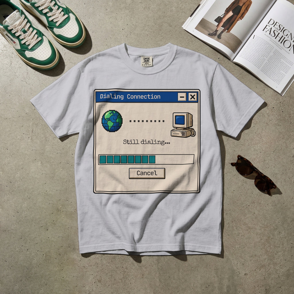 Still Dialing — Vintage 90s Dial-Up Graphic Tee | Faded Memory Supply