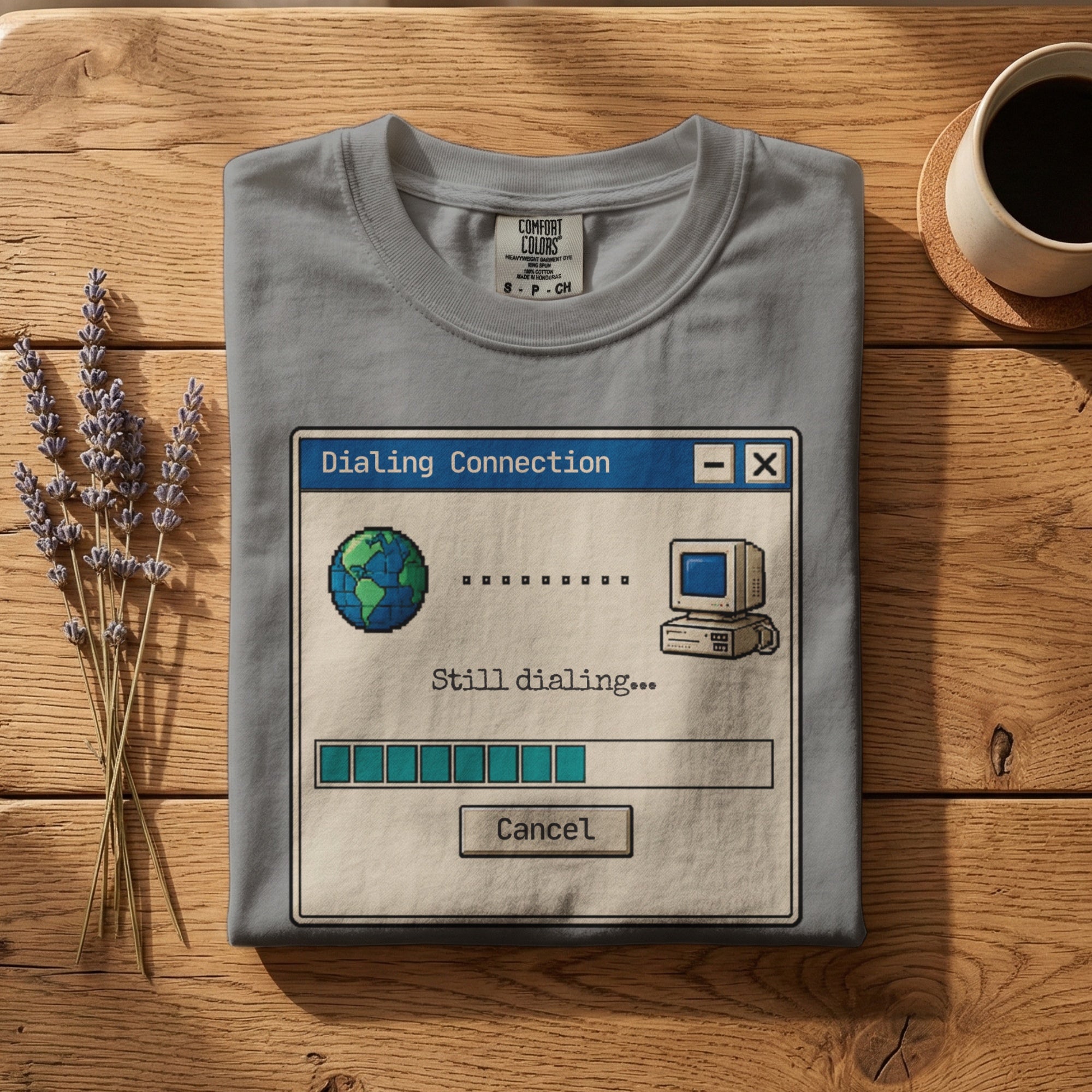 Still Dialing — Vintage 90s Dial-Up Graphic Tee | Faded Memory Supply