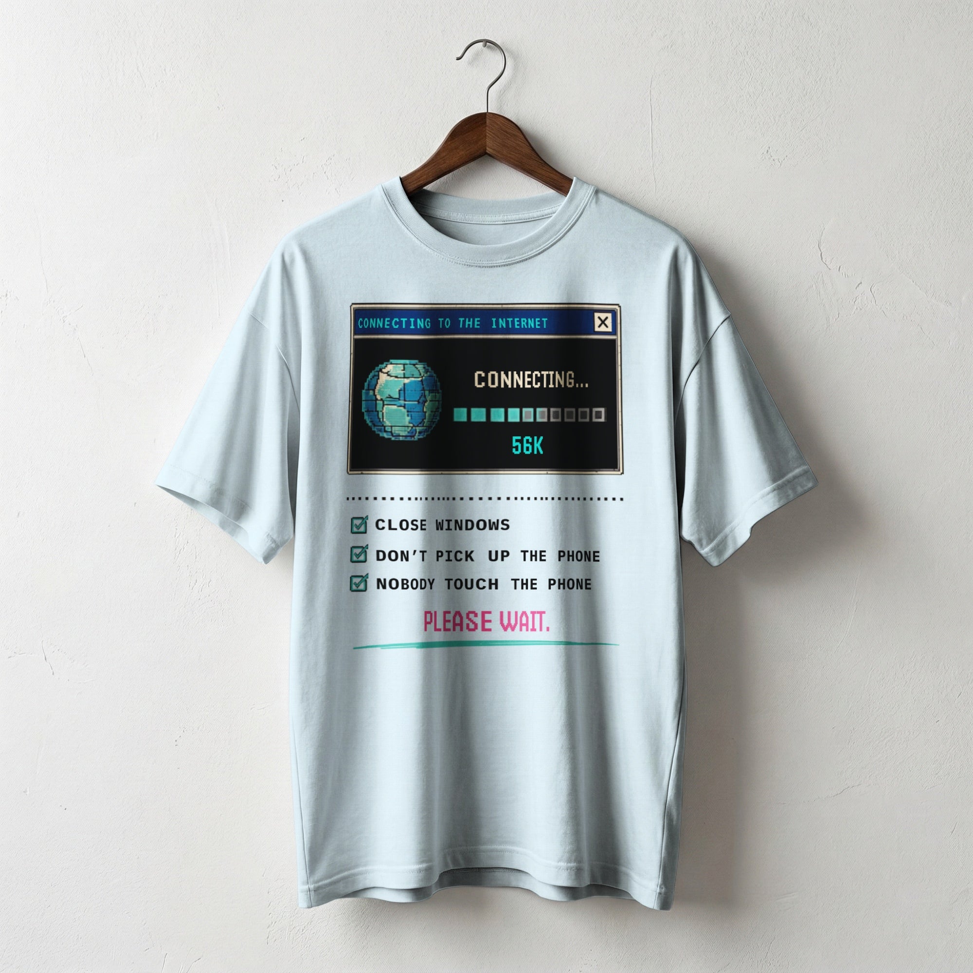 Connecting 56K — Vintage 90s Dial-Up Graphic Tee | Faded Memory Supply