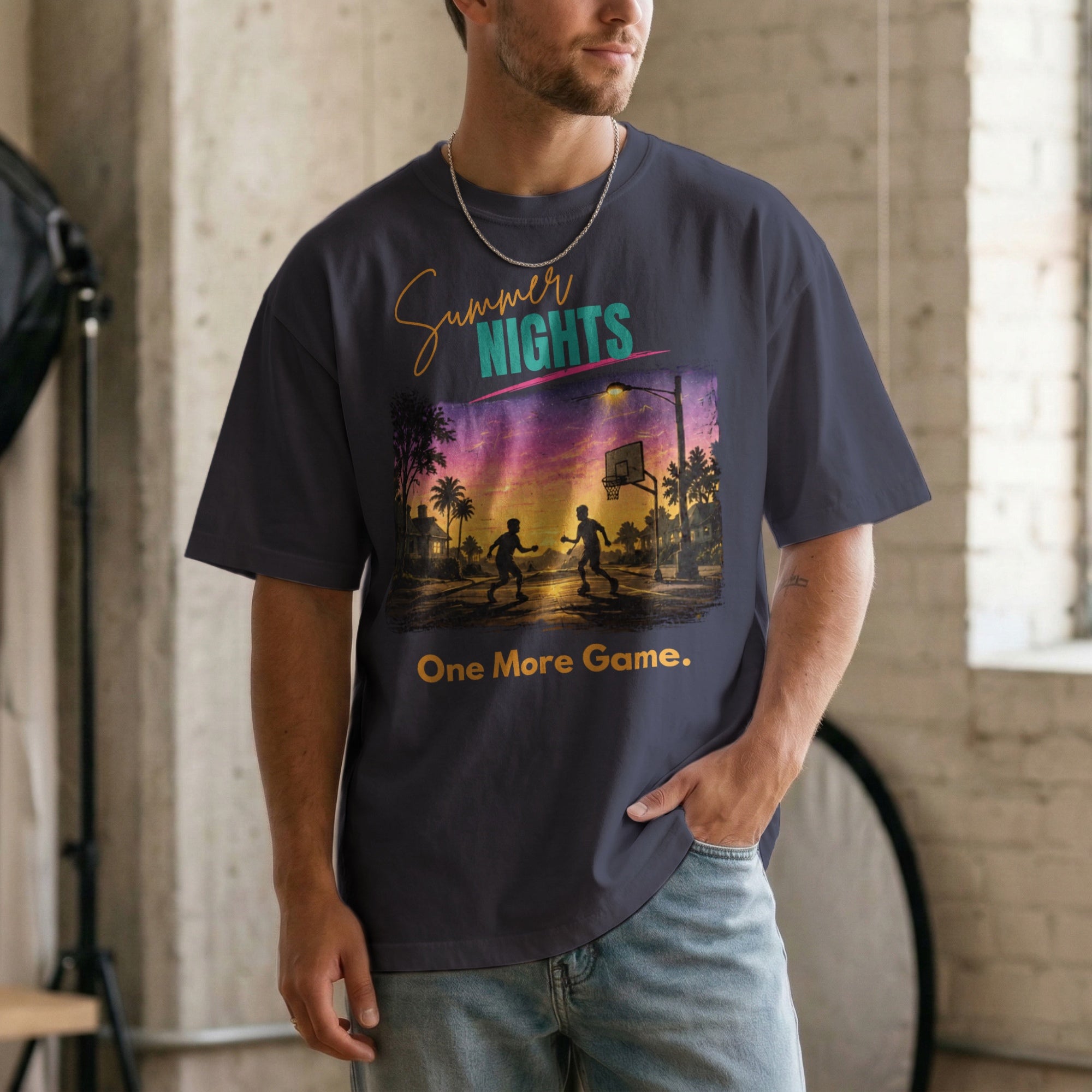 Summer Nights, One More Game — Vintage 90s Childhood Graphic Tee | Faded Memory Supply