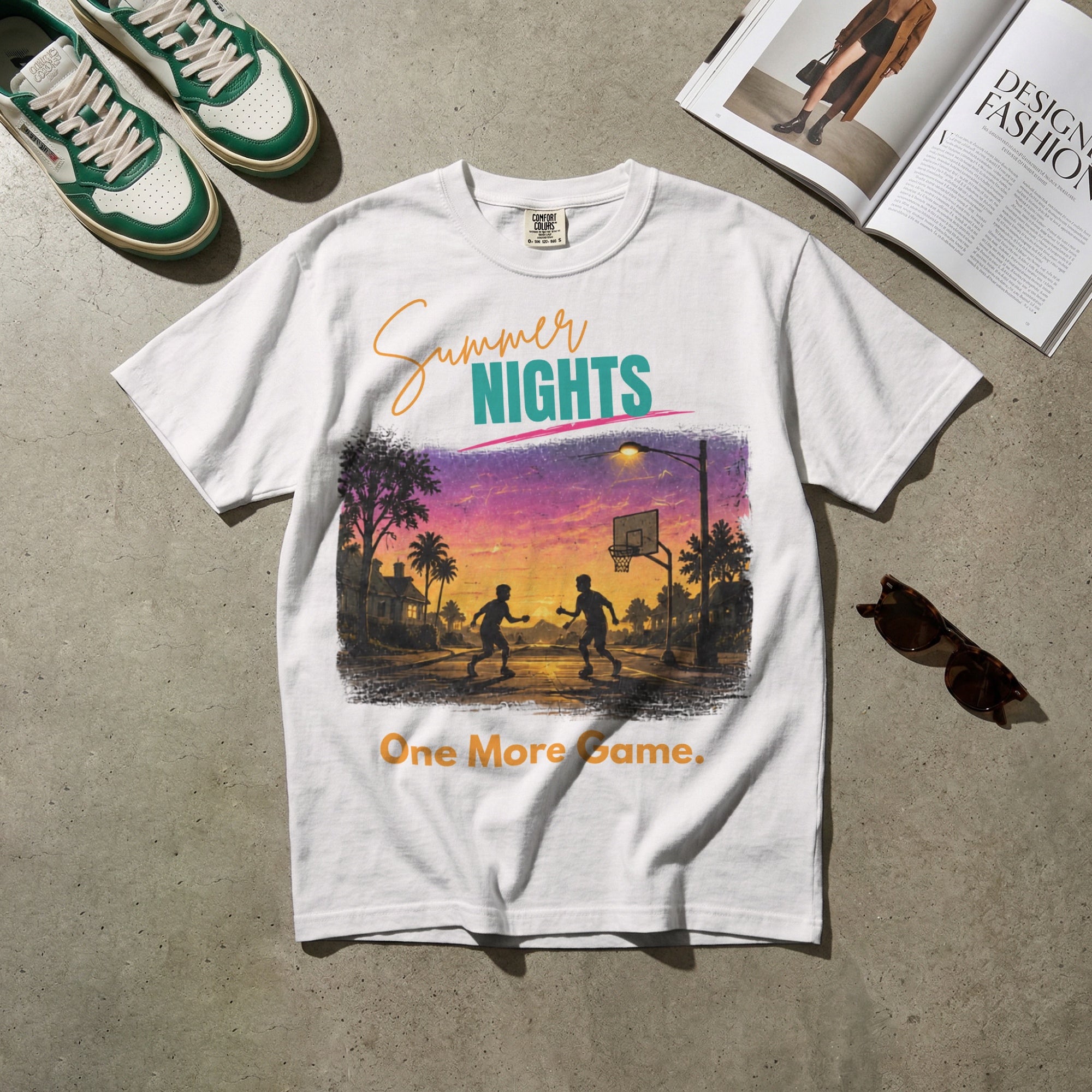 Summer Nights, One More Game — Vintage 90s Childhood Graphic Tee | Faded Memory Supply