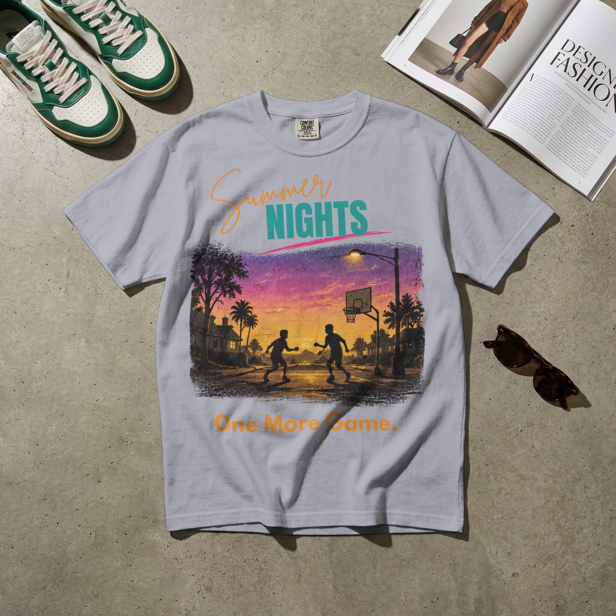 Summer Nights, One More Game — Vintage 90s Childhood Graphic Tee | Faded Memory Supply