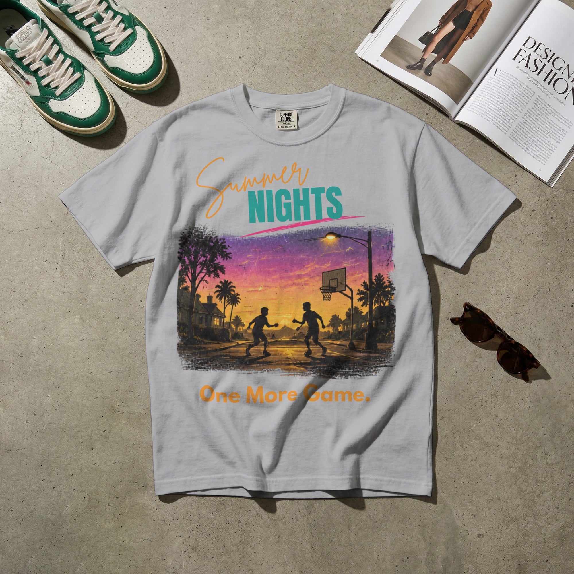 Summer Nights, One More Game — Vintage 90s Childhood Graphic Tee | Faded Memory Supply